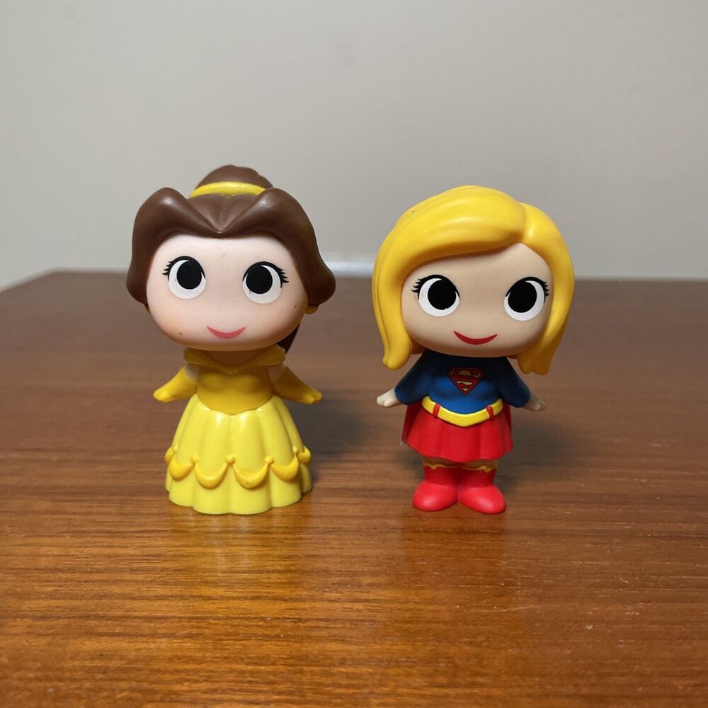 FUNKO Mystery Minis Belle Beauty and The Beast  Disney + SUPER GIRL Figures